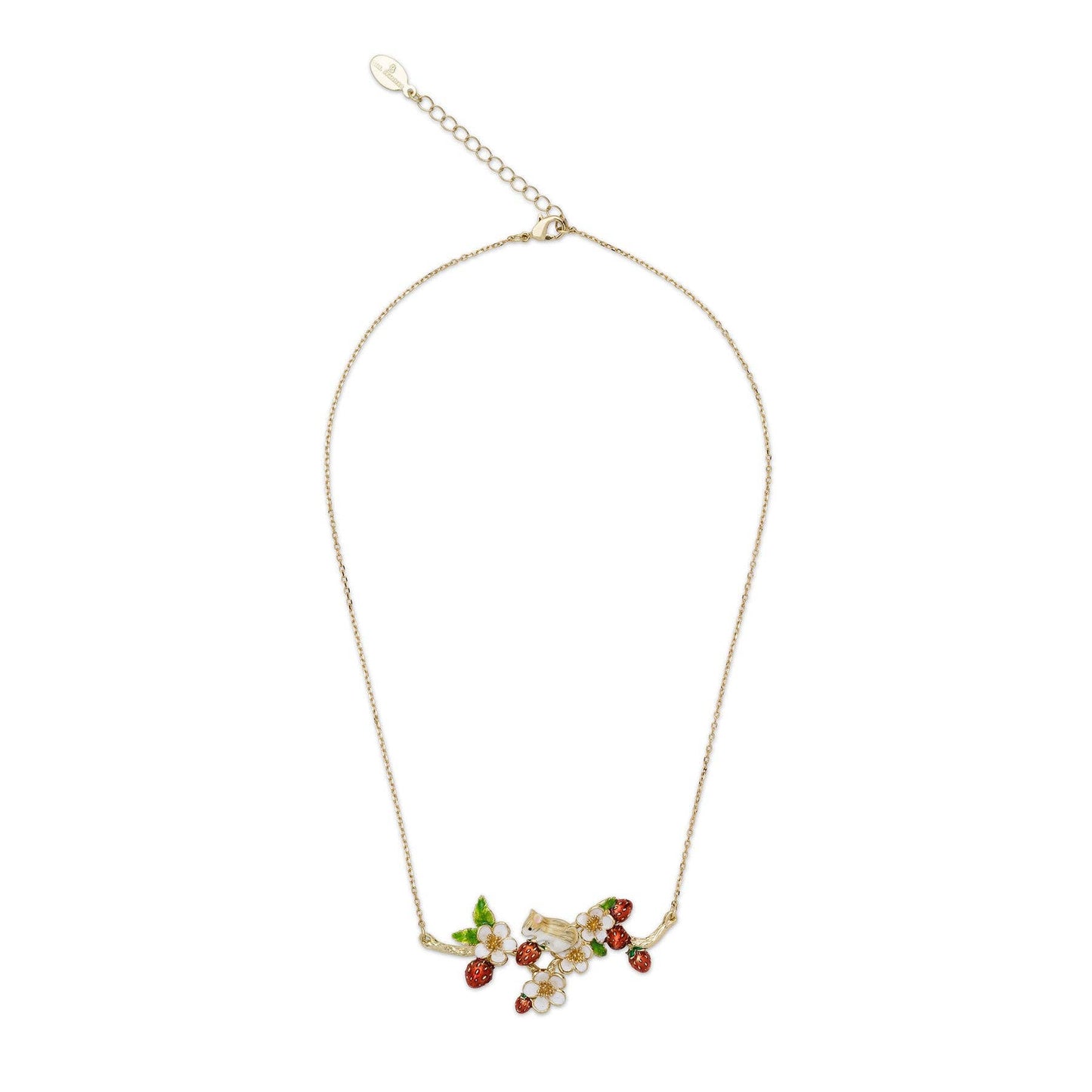 Strawberry & Mouse Necklace