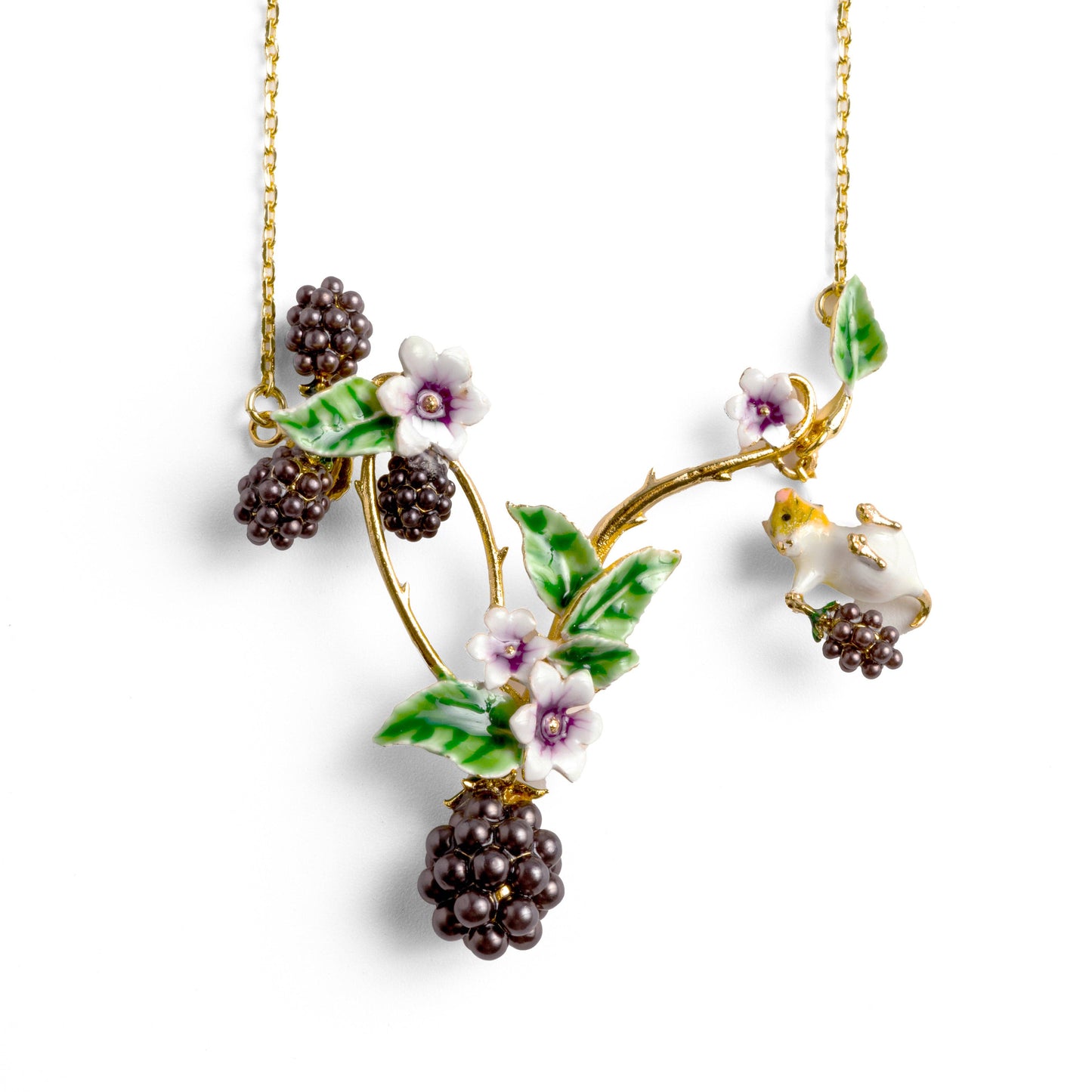 Blackberry and Mouse Necklace