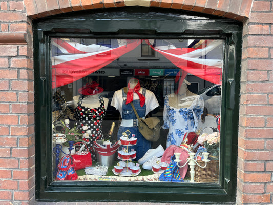 Coronation Window Display Almshouse Vintage