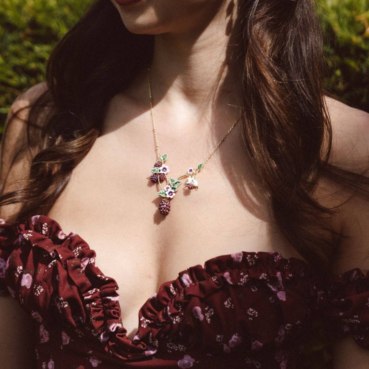 Blackberry and Mouse Necklace