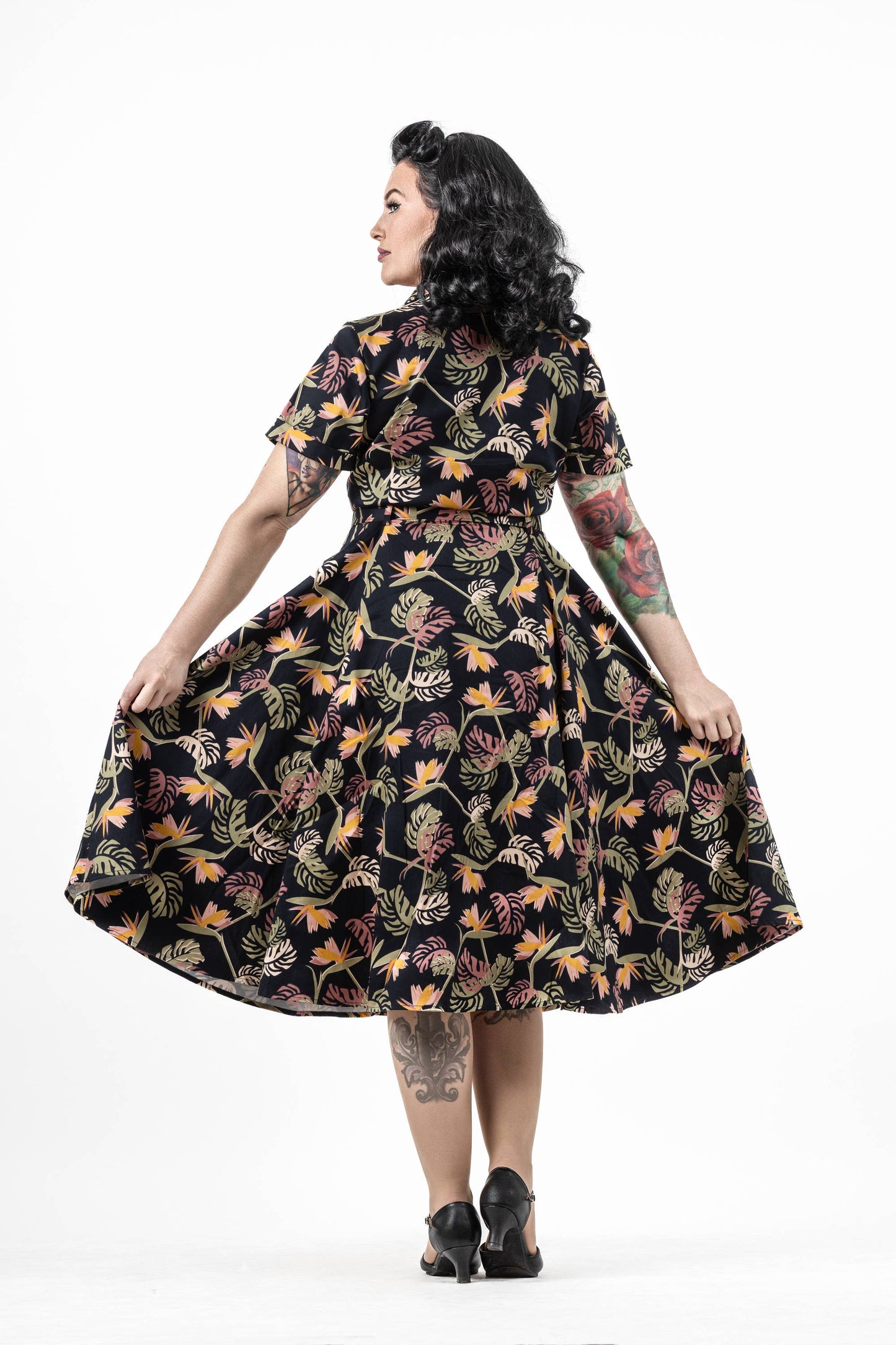 Bridget Paradise Palm Swing Dress XXS-4XL