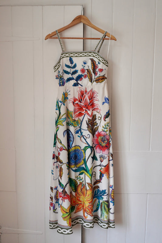 Stella Morgan Tropical Floral Print Cami Strap Maxi Dress