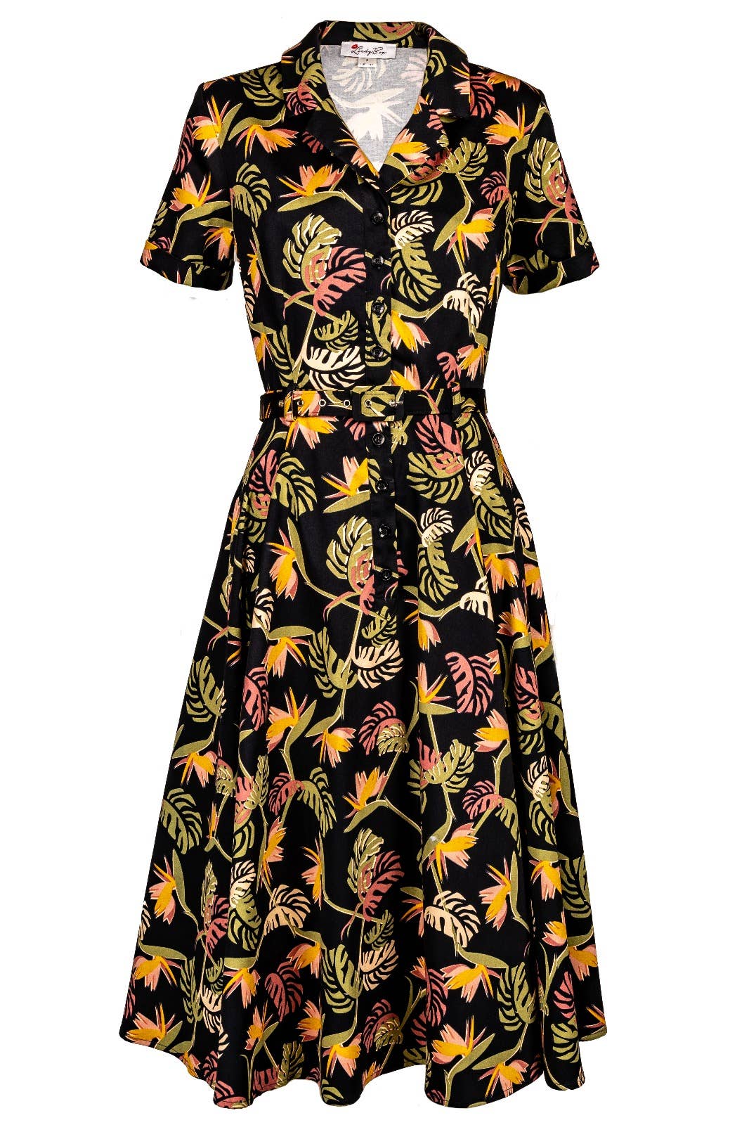 Bridget Paradise Palm Swing Dress XXS-4XL
