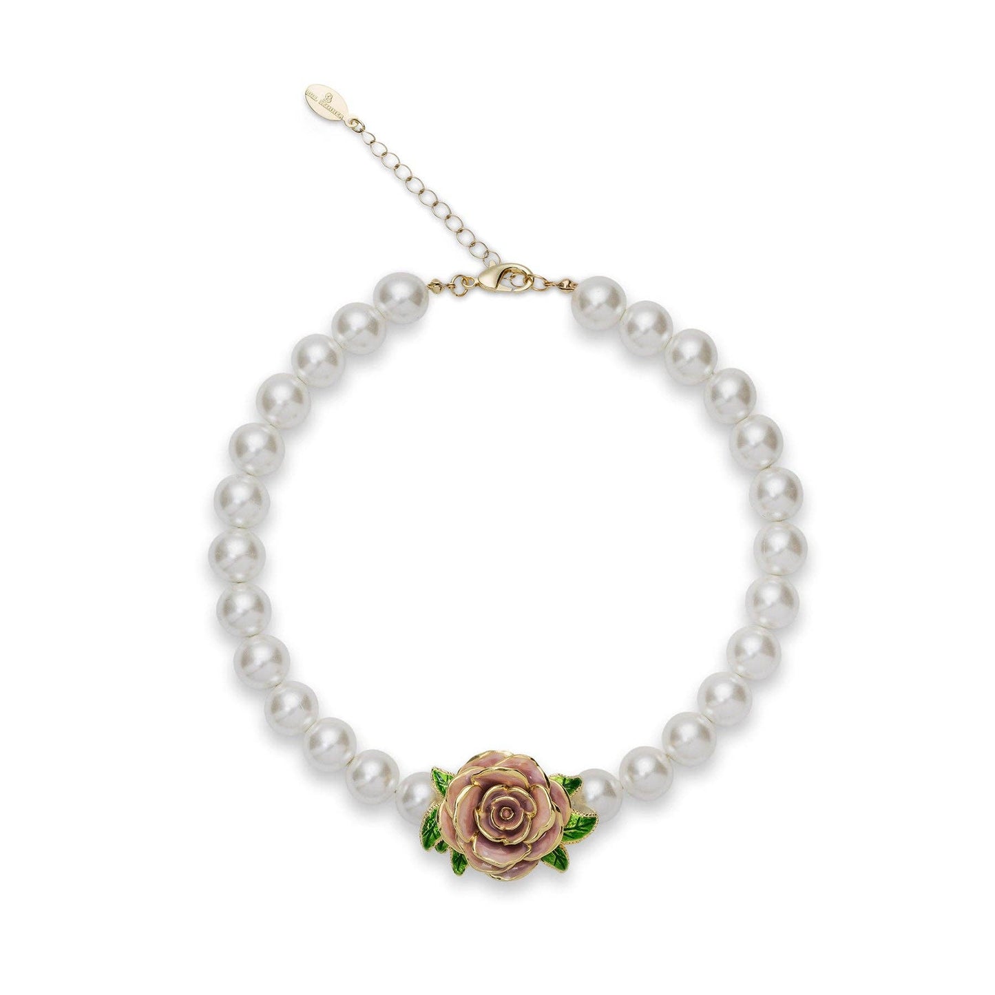 Jordan Rose - Vintage Rose & Pearl Necklace