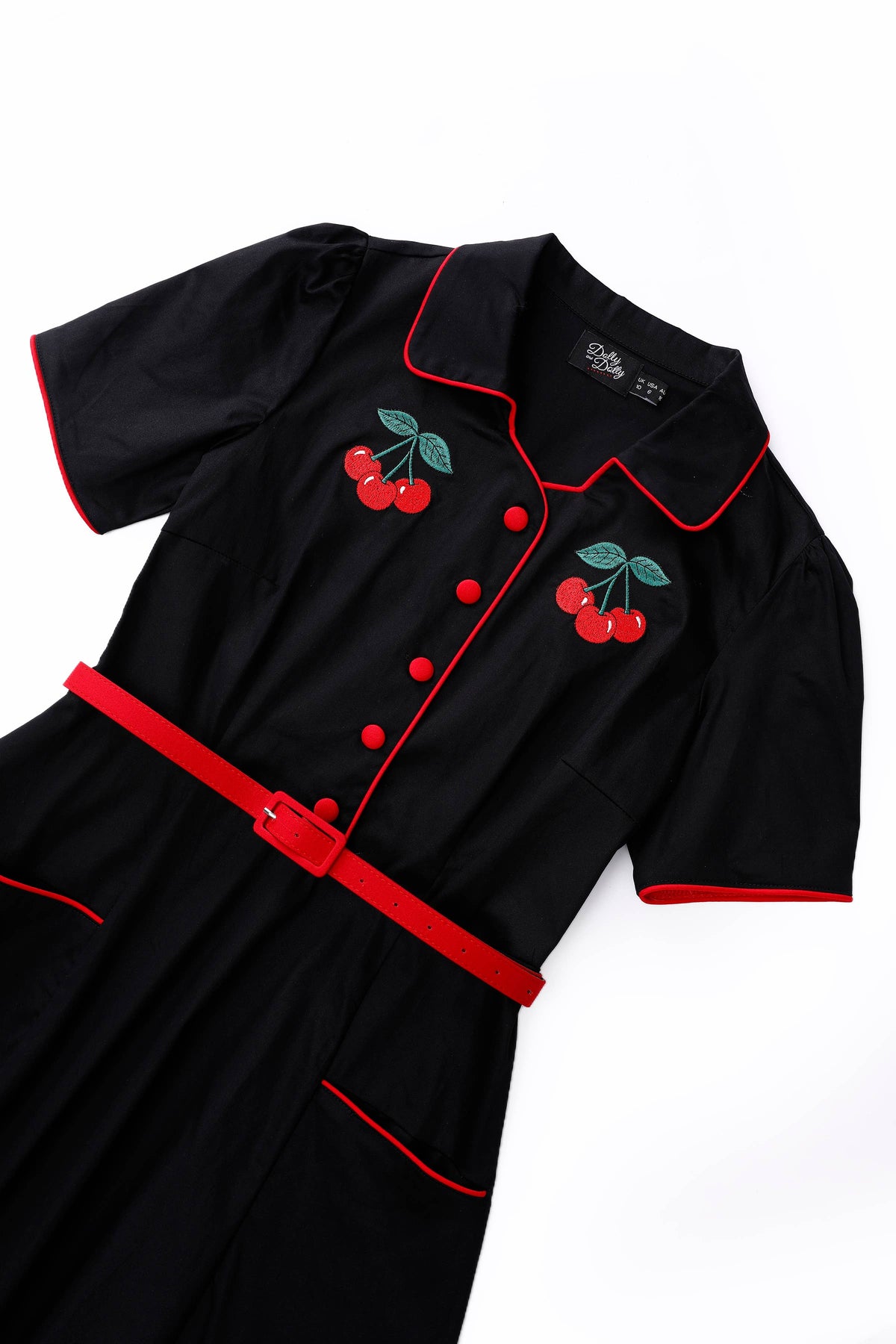 Penelope II Black Cherry Embroidered Shirt Dress