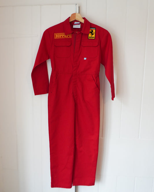 Kids Ferrari Red Boiler Suit