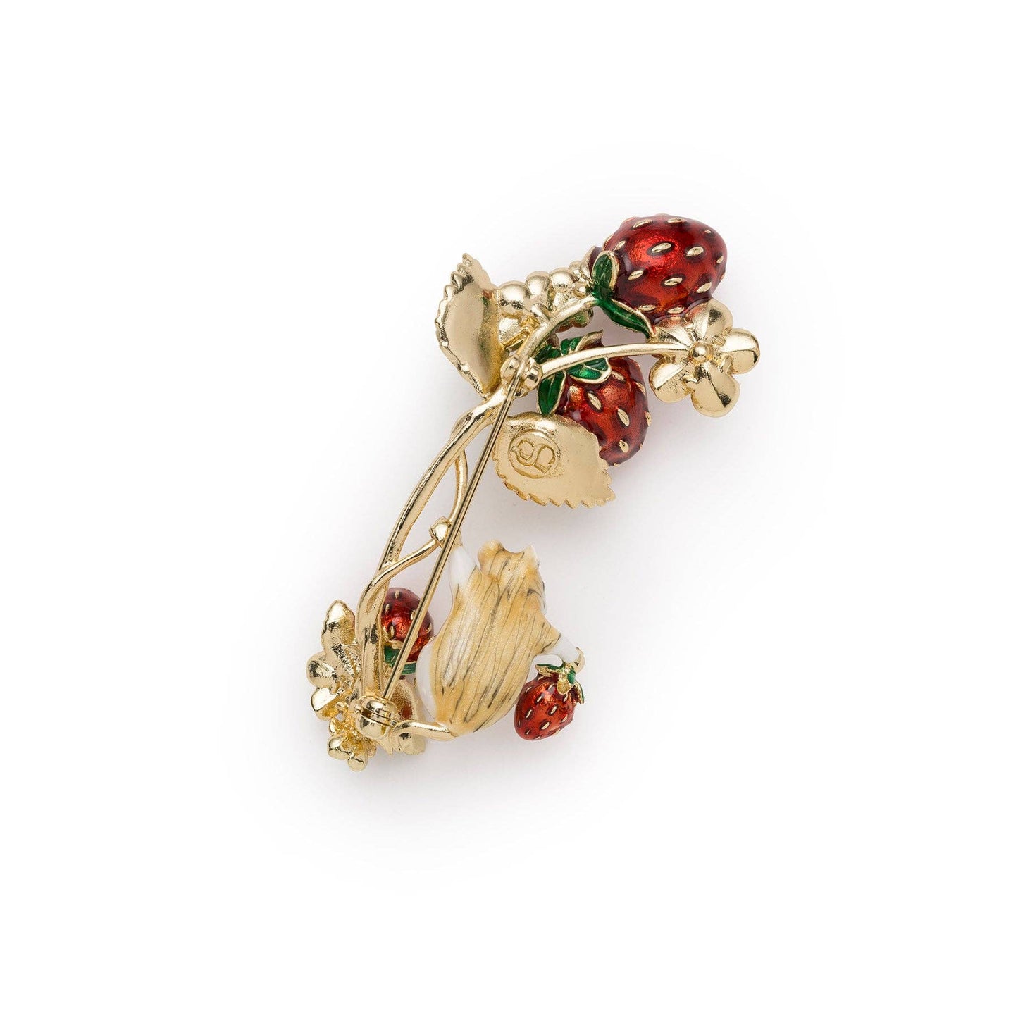 Strawberry & Mouse Brooch