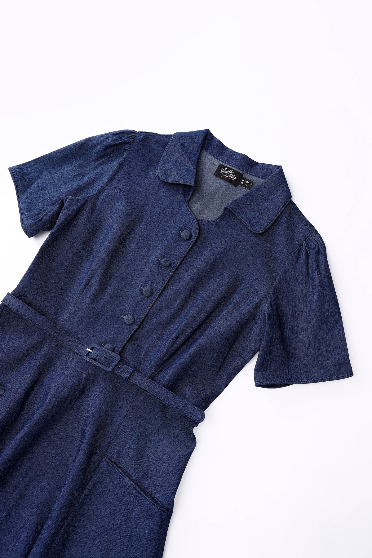 Penelope II Classic Button Down Denim Jeans Shirt Dress