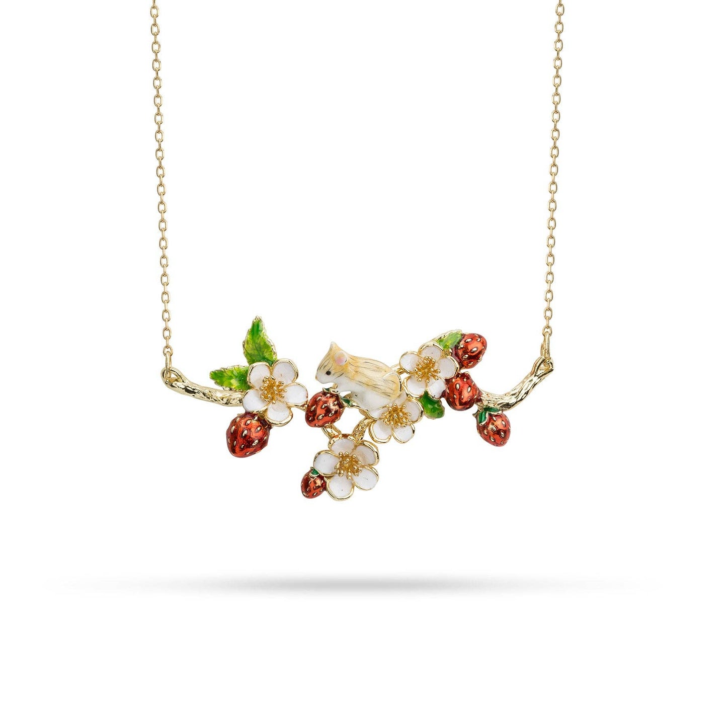 Strawberry & Mouse Necklace