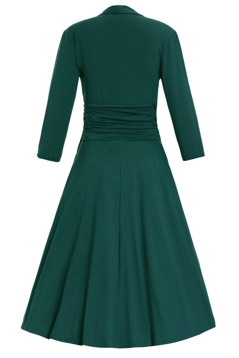 Sandra Bow Tie Casual Dress In Emerald Green