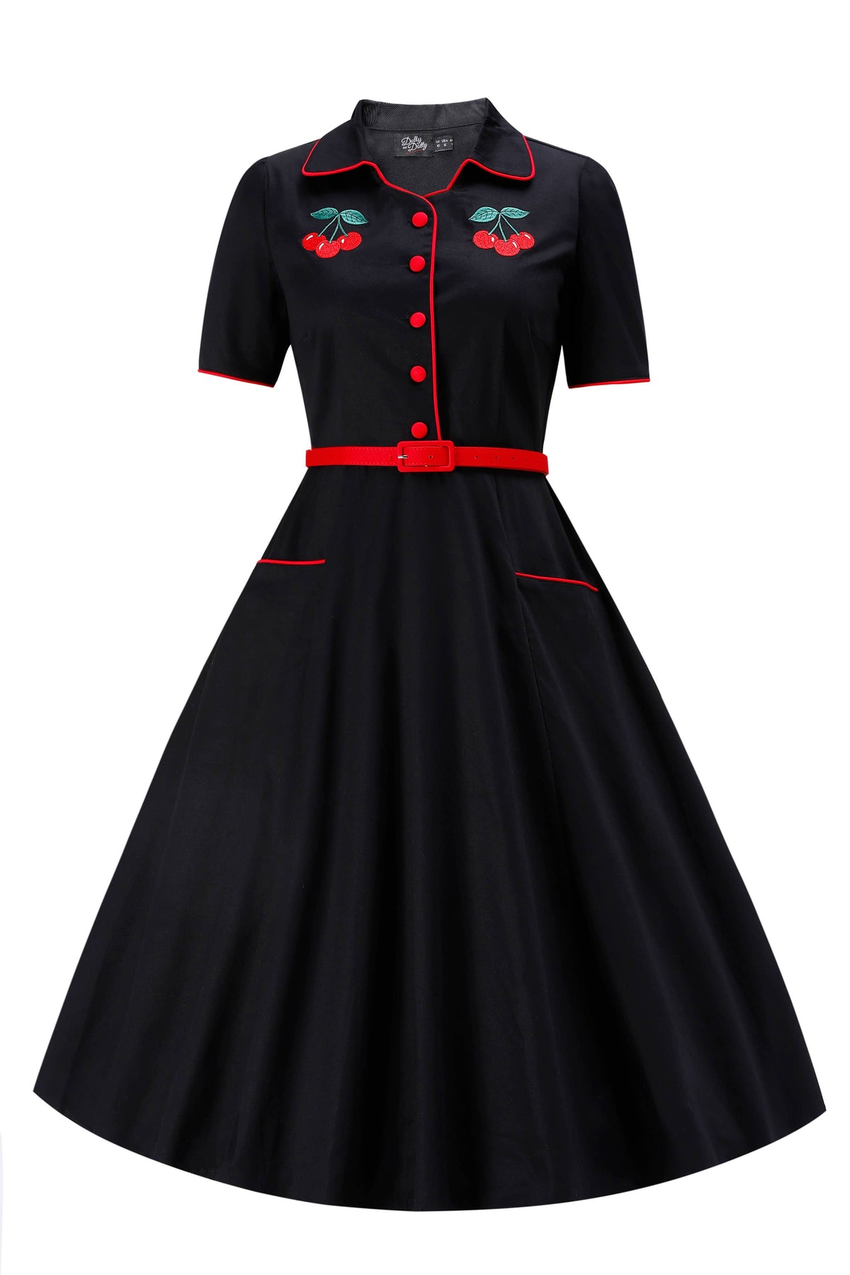 Penelope II Black Cherry Embroidered Shirt Dress