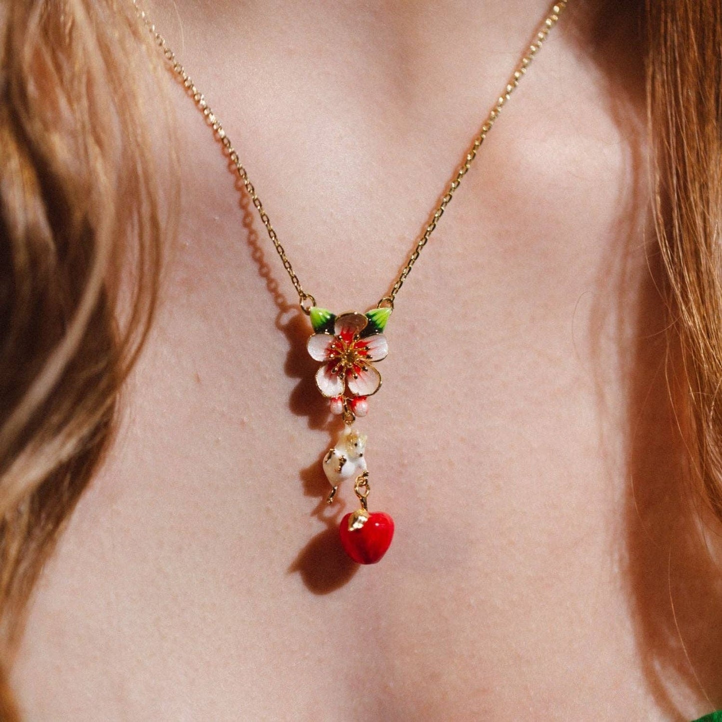 Apple & Mouse Blossom Pendant